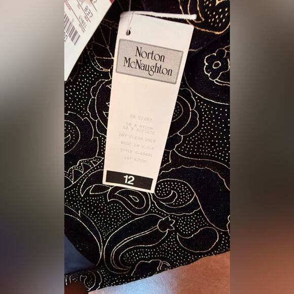 Vintage Norton McNaughton Velvet Paisley Blazer Jacket Size 12 Made in USA NWT - Picture 6 of 10